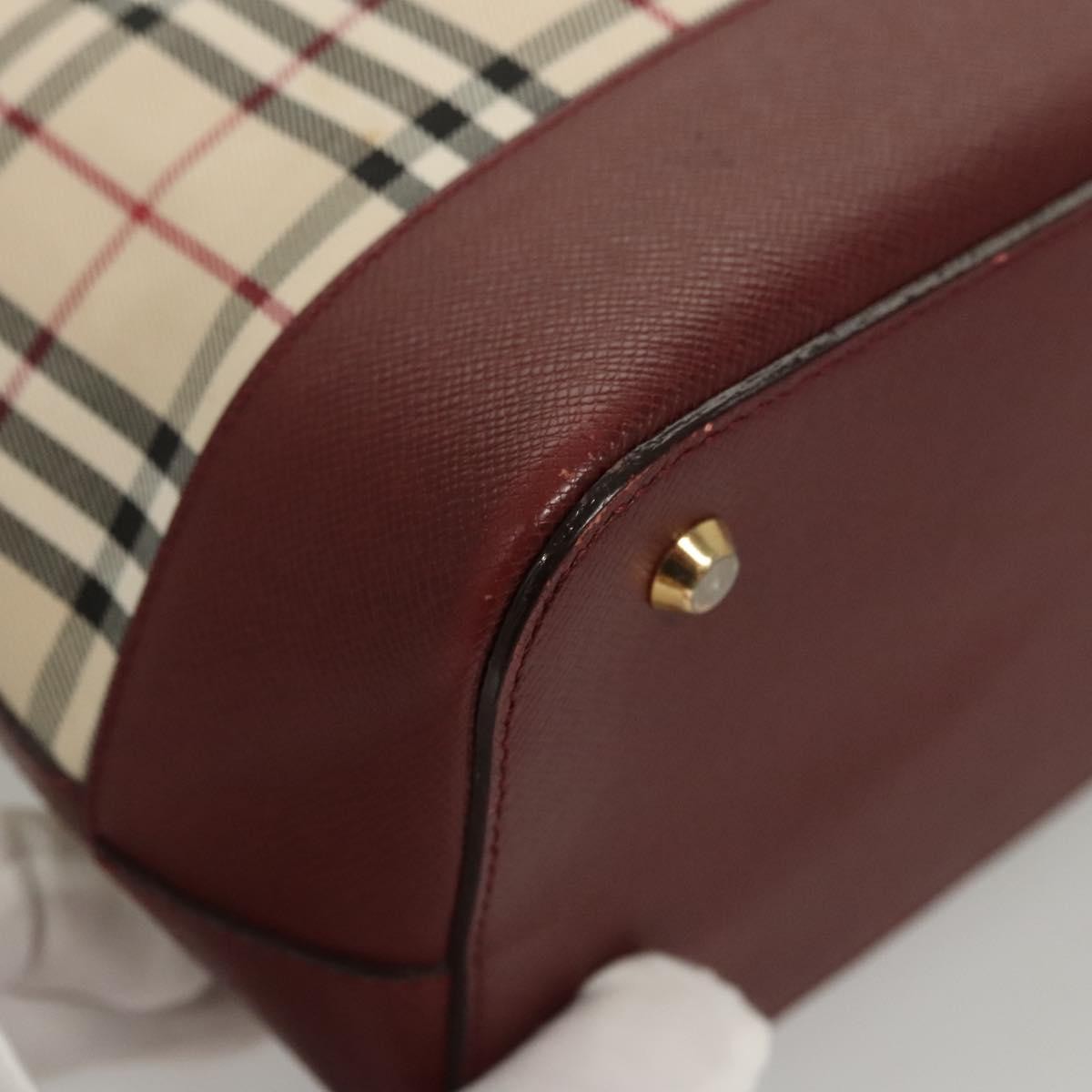 Burberry Nova Check Handbag Nova Check Canvas And Leather Beige Canvas Handbag (Pre-Owned)