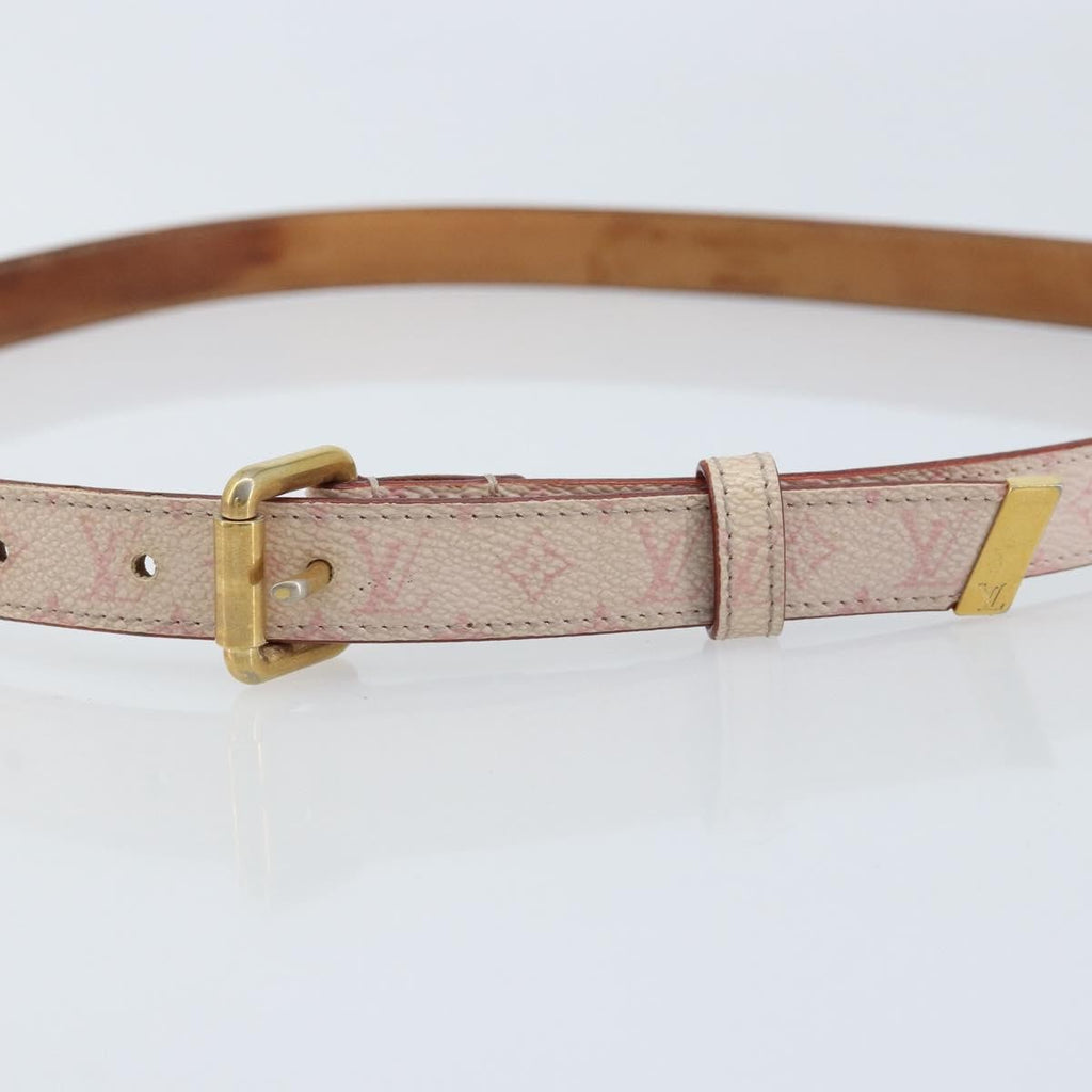 Louis Vuitton Signature Chain Belt Monogram Eclipse Canvas Pink Canvas Belts Accessory (Pre-Owned)
