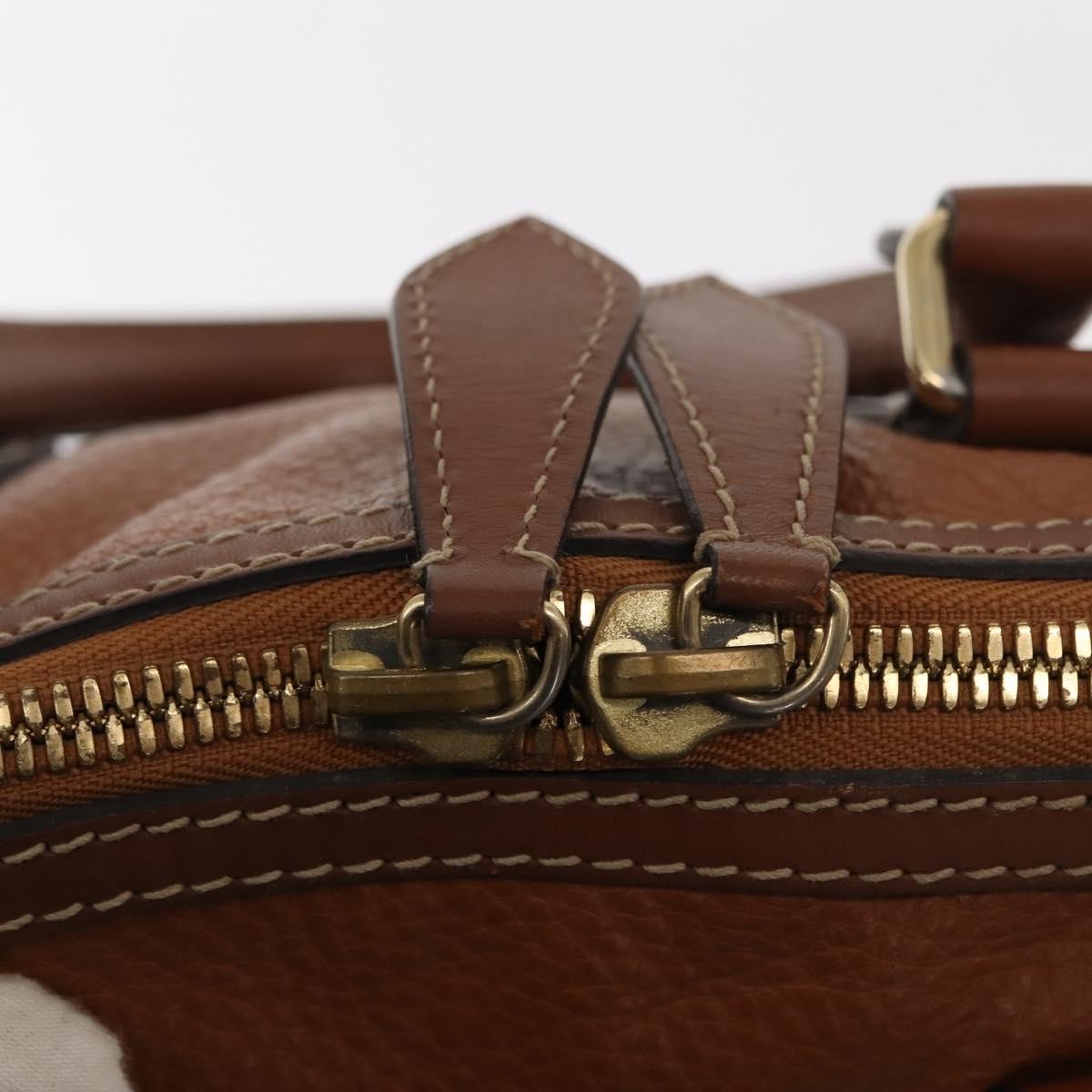 Burberry Orchard Bag Smooth Leather Brown Leather Handbag (Pre-Owned)