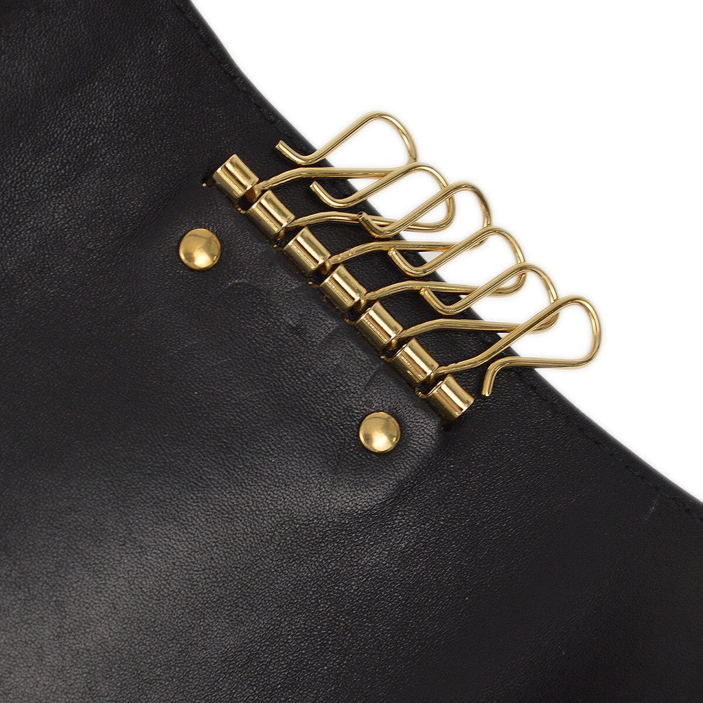 Bottega Veneta Knotted Keyring Leather Black Leather Charms And Keychains Accessory (Pre-Owned)
