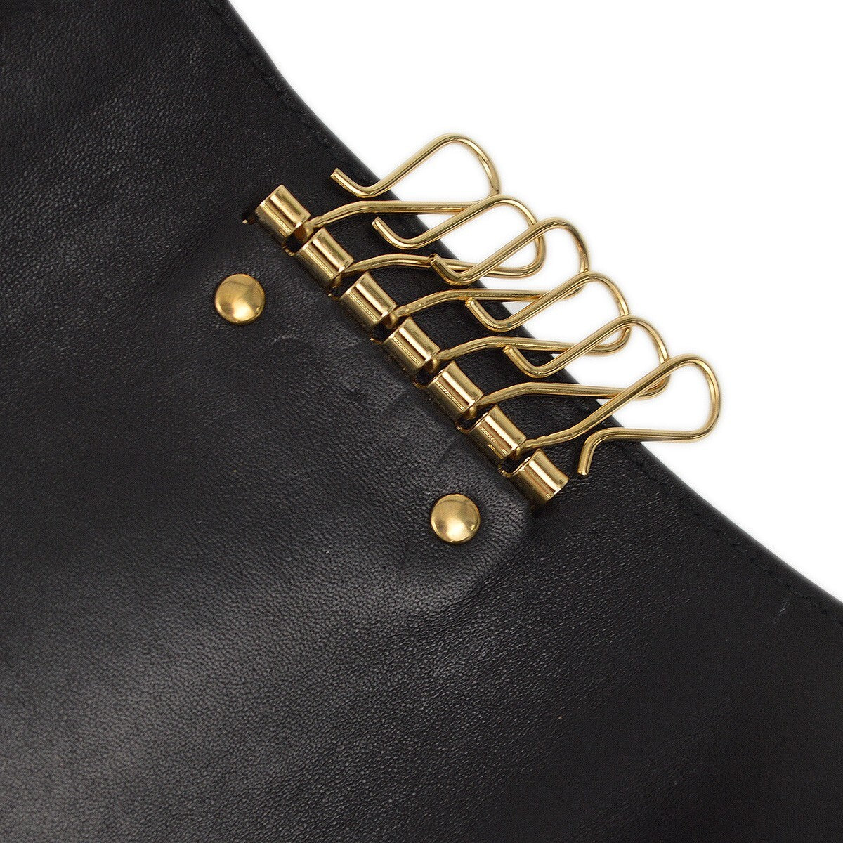 Bottega Veneta Knotted Keyring Leather Black Leather Charms And Keychains Accessory (Pre-Owned)