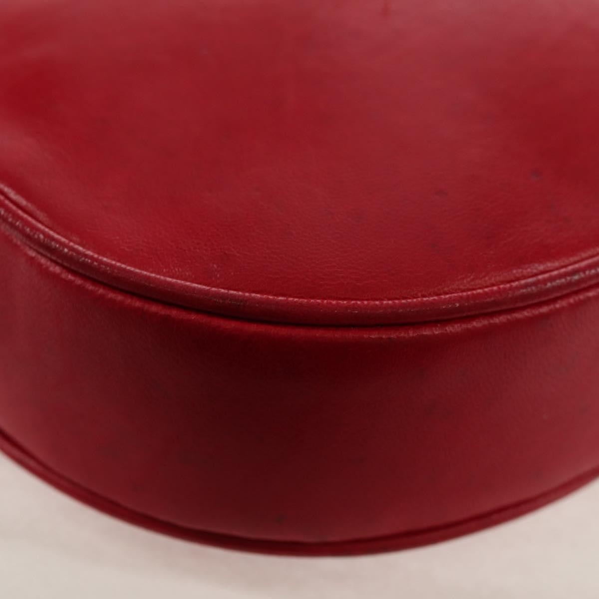 Chanel Vintage Oval Cc Tassel Crossbody Bag Leather Red Leather Shoulder Bag Bag (Pre-Owned)