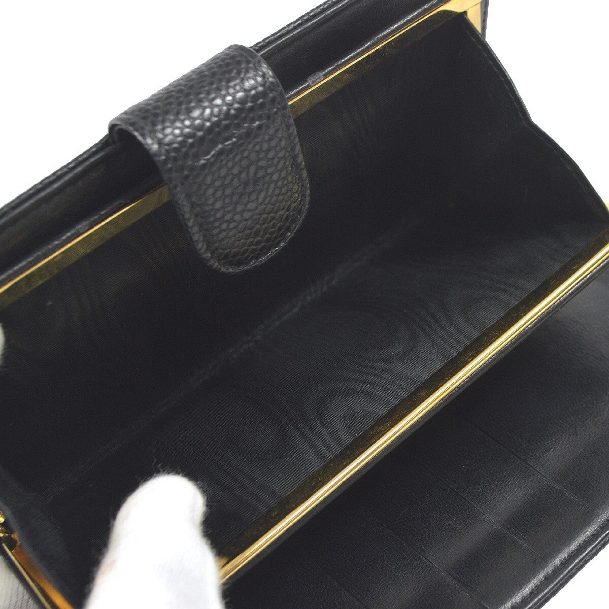 Chanel Timeless Cc French Wallet Caviar Black Leather Wallets Accessory (Pre-Owned)