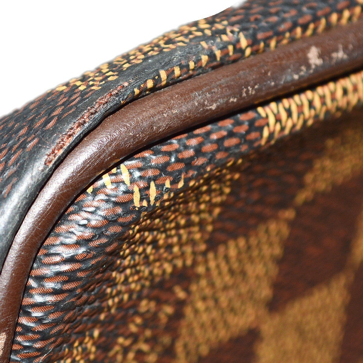 Louis Vuitton Greenwich Travel Bag Damier Brown Canvas Tote Bag Bag (Pre-Owned)