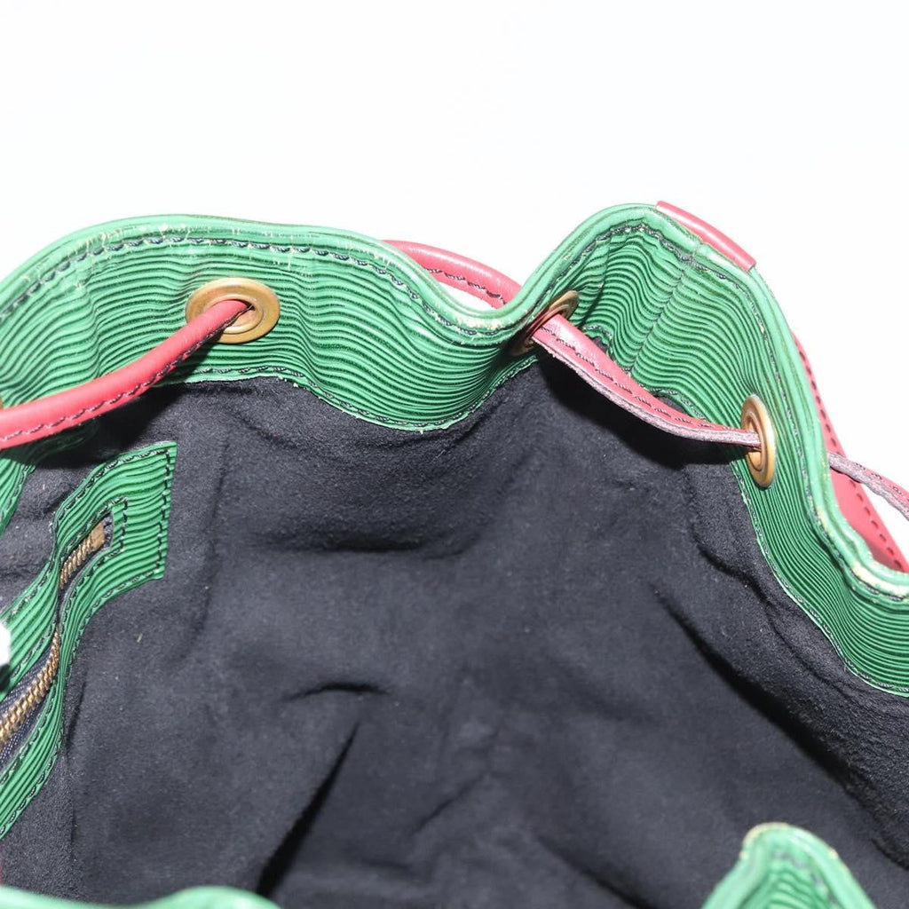 Louis Vuitton Bicolor Petit Noe Handbag Epi Leather Green Leather Shoulder Bag Bag (Pre-Owned)