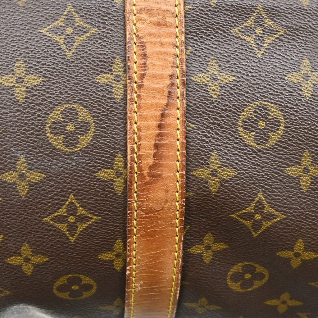Louis Vuitton Keepall Bandouliere Bag Monogram Canvas Brown Canvas Travel Bag Bag (Pre-Owned)