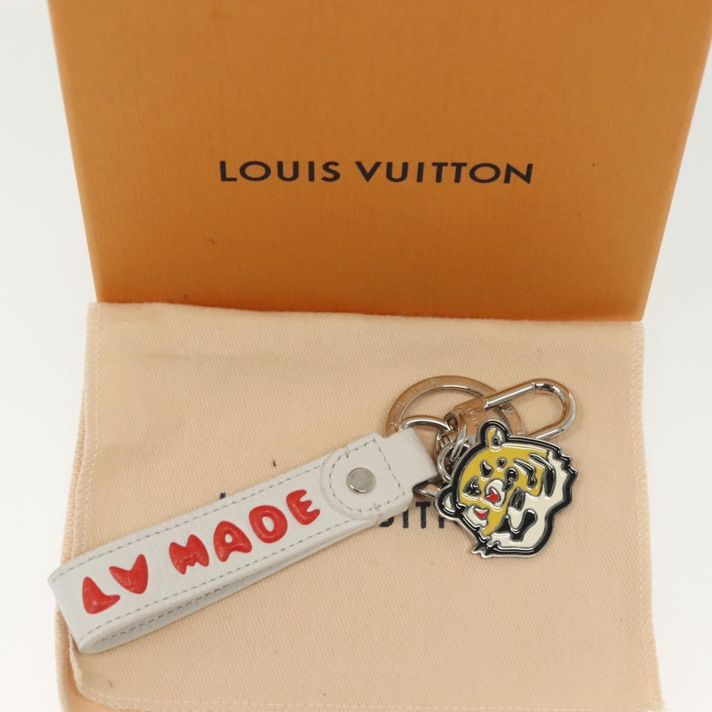 Louis Vuitton Animal Family Bag Charm And Key Holder Metal With Leather White Metal Charms And Keychains Accessory (Pre-Owned)
