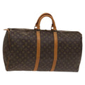 Louis Vuitton Keepall Bag Monogram Canvas Brown Canvas Travel Bag Bag (Pre-Owned)