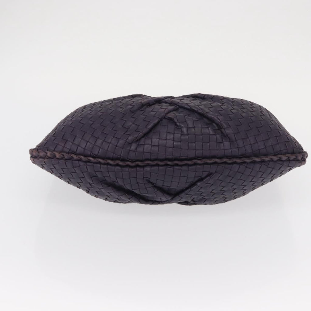 Bottega Veneta Veneta Hobo Pleated Intrecciato Nappa Purple Leather Shoulder Bag Bag (Pre-Owned)