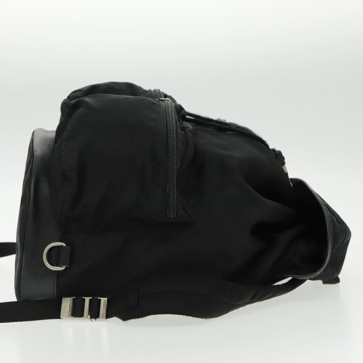 Prada Double Front Pocket Backpack Tessuto Black Nylon Backpack Bag (Pre-Owned)