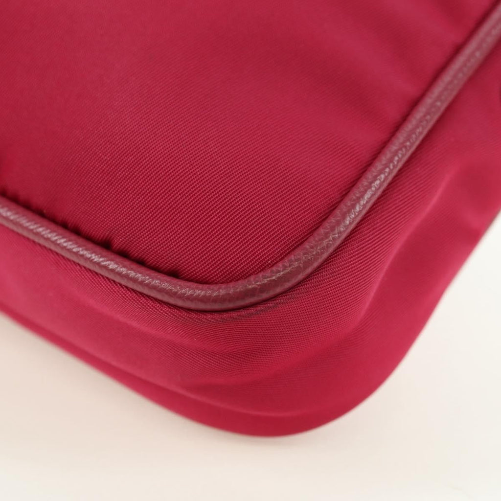 Prada Chain Crossbody Bag Tessuto And Saffiano Leather Pink Nylon Shoulder Bag Bag (Pre-Owned)