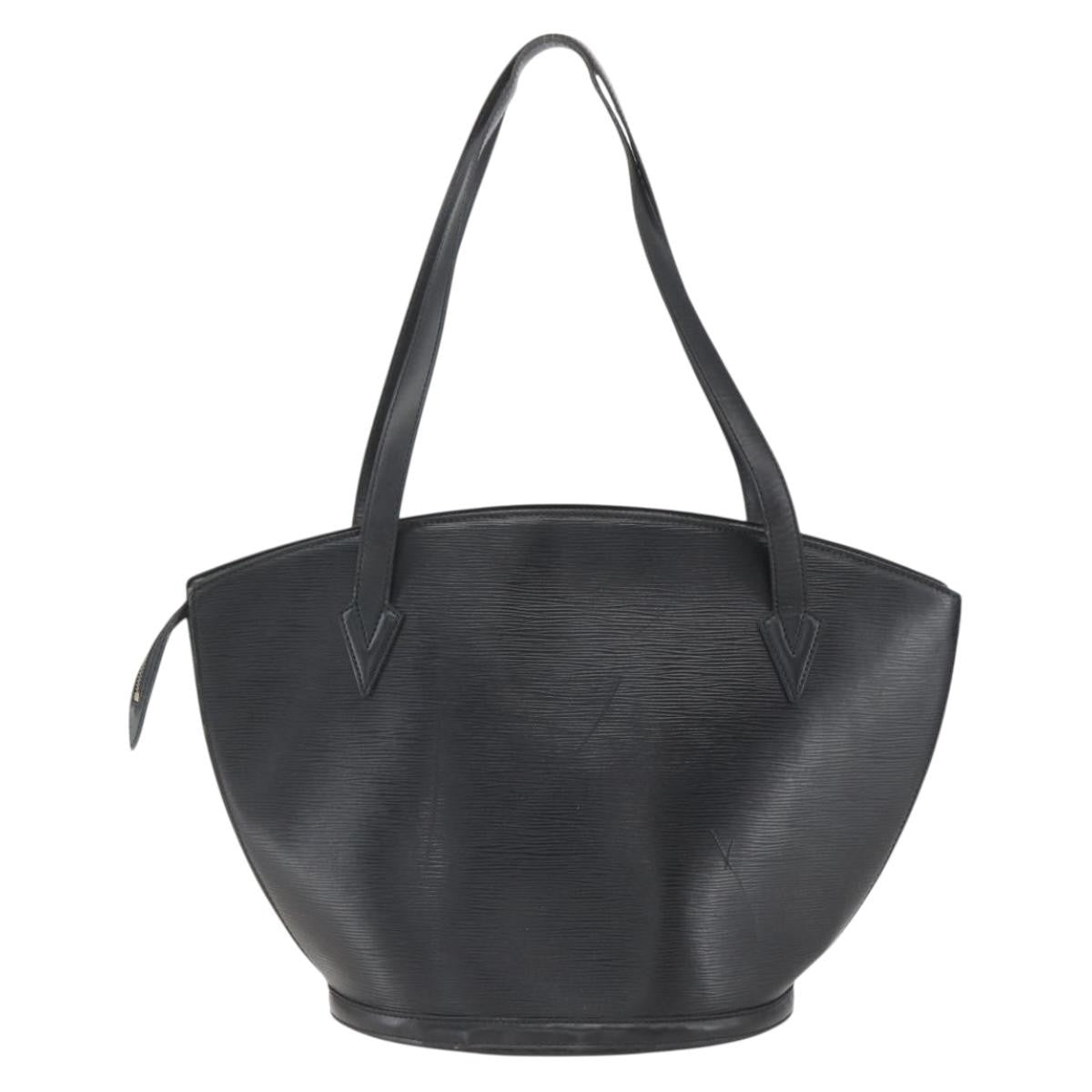 Louis Vuitton Saint Jacques Handbag Epi Leather Black Leather Handbag (Pre-Owned)