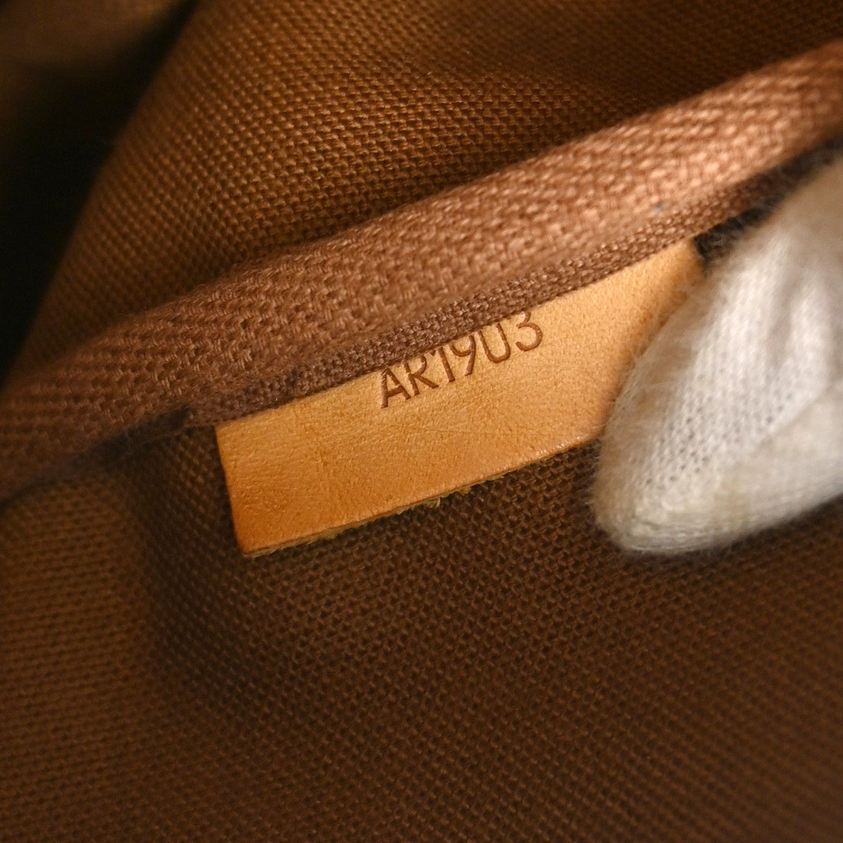 Louis Vuitton Saumur Handbag Monogram Canvas Brown Canvas Shoulder Bag Bag (Pre-Owned)