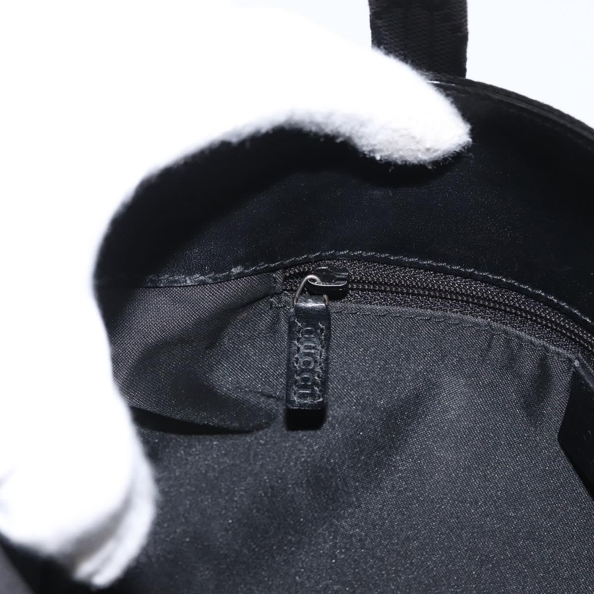 Gucci Double Pocket Tote Gg Canvas Black Canvas Handbag (Pre-Owned)