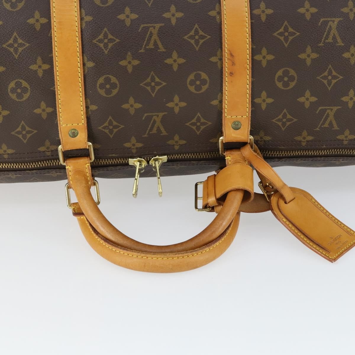 Louis Vuitton Keepall Bag Monogram Canvas Brown Canvas Travel Bag Bag (Pre-Owned)