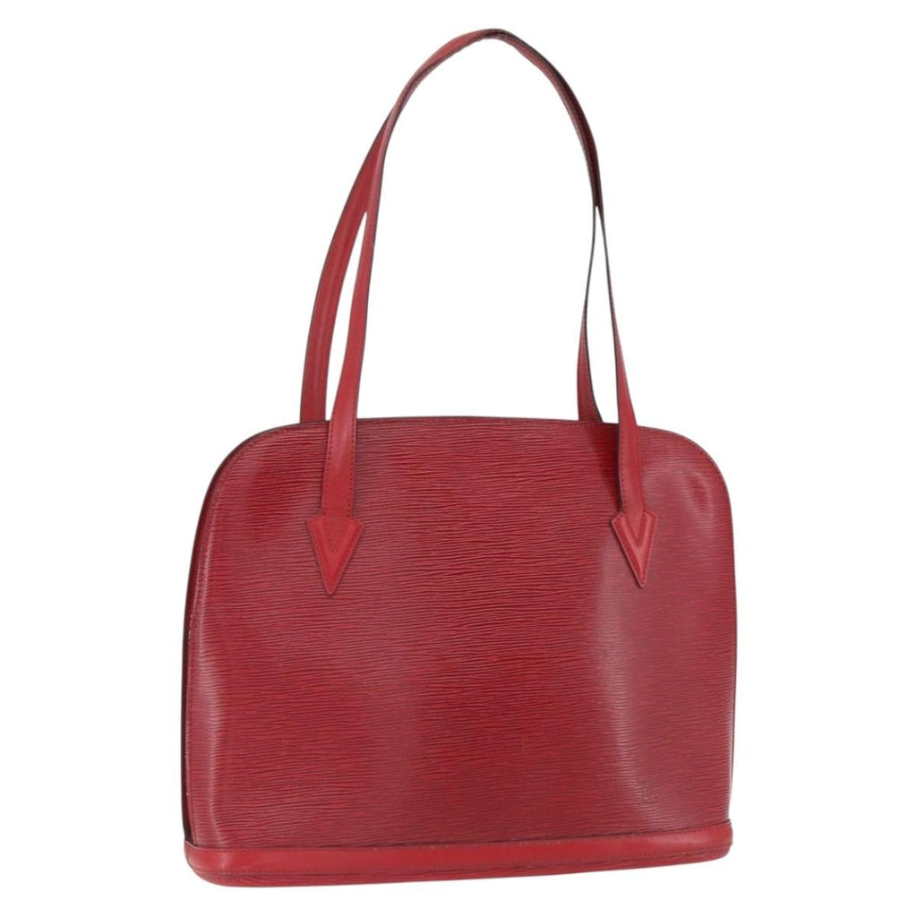 Louis Vuitton Lussac Handbag Epi Leather Red Leather Shoulder Bag Bag (Pre-Owned)