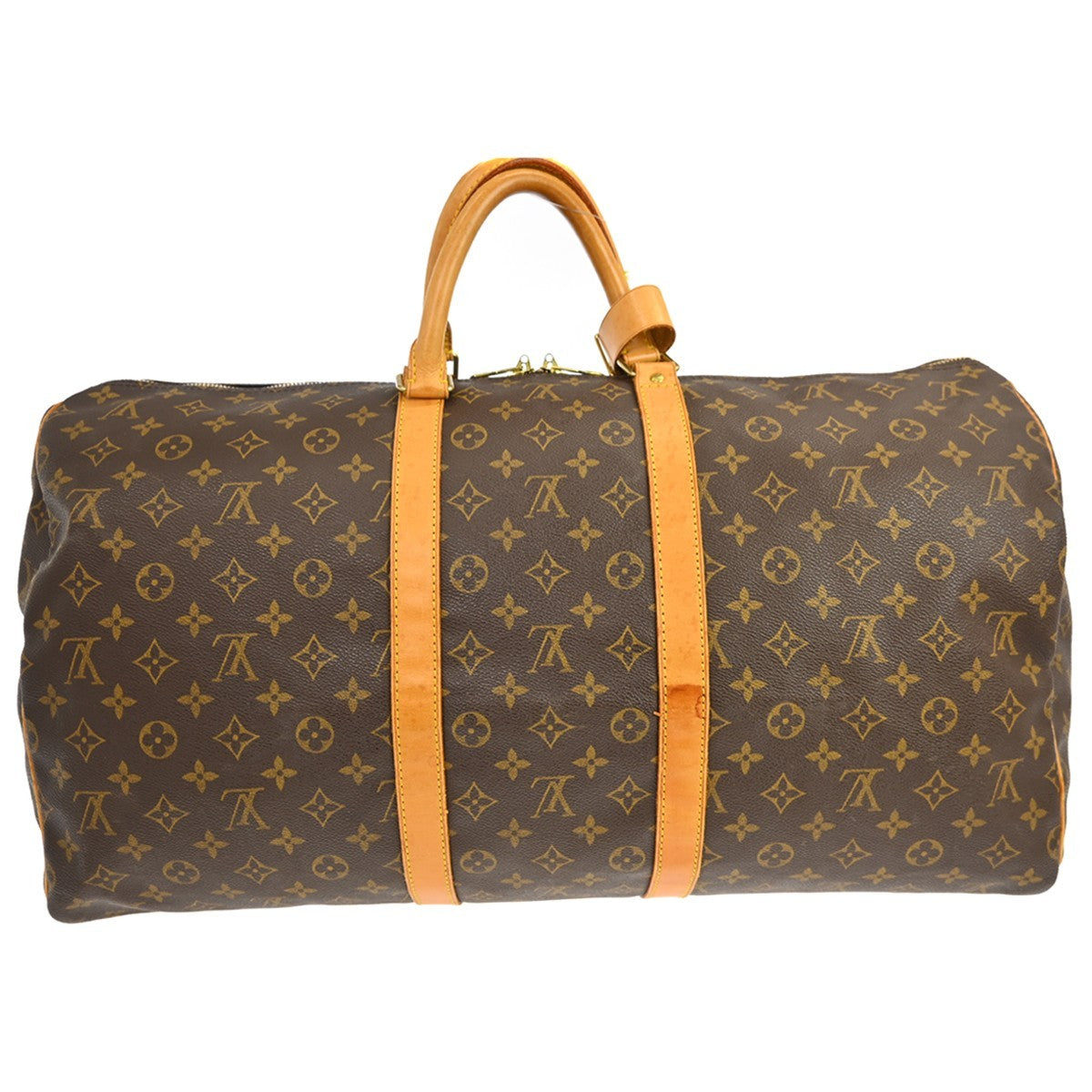Louis Vuitton Keepall Bag Monogram Canvas Brown Canvas Travel Bag Bag (Pre-Owned)