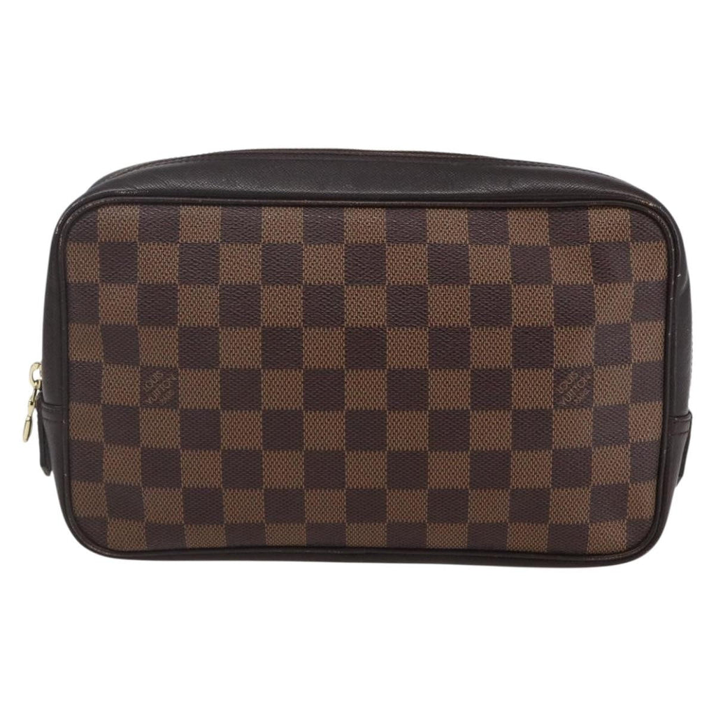 Louis Vuitton Trousse Toilette Damier Canvas Brown Canvas Clutche & Pouche Bag (Pre-Owned)