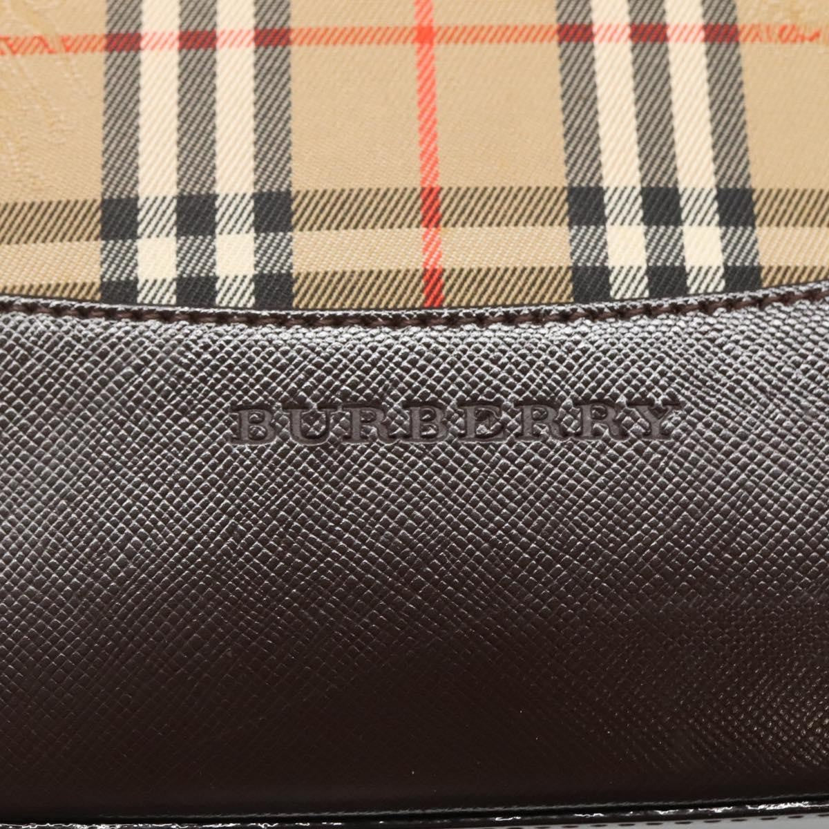 Burberry Nova Check Handbag Nova Check Canvas And Leather Beige Canvas Handbag (Pre-Owned)