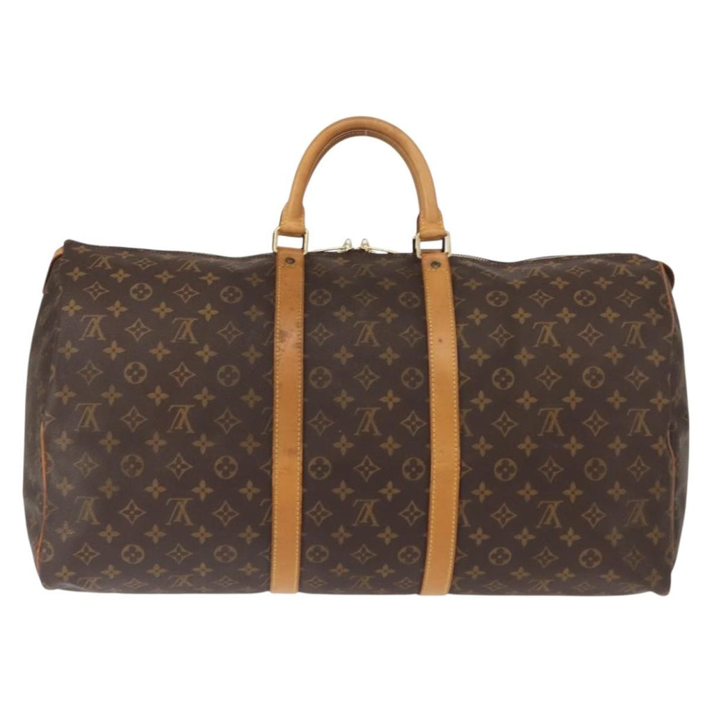 Louis Vuitton Keepall Bag Monogram Canvas Brown Canvas Travel Bag Bag (Pre-Owned)