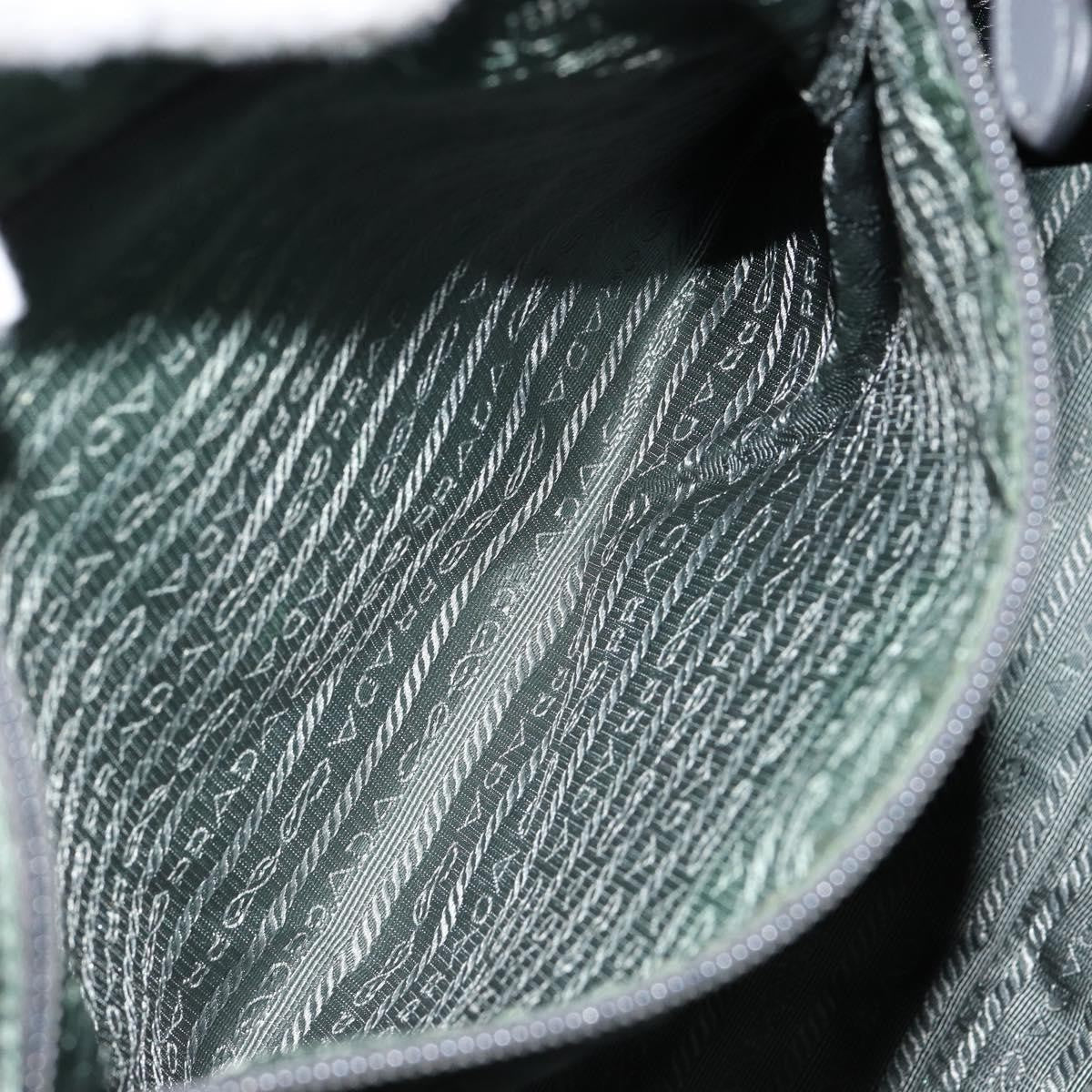 Prada Convertible Bow Tote Tessuto Green Nylon Handbag (Pre-Owned)