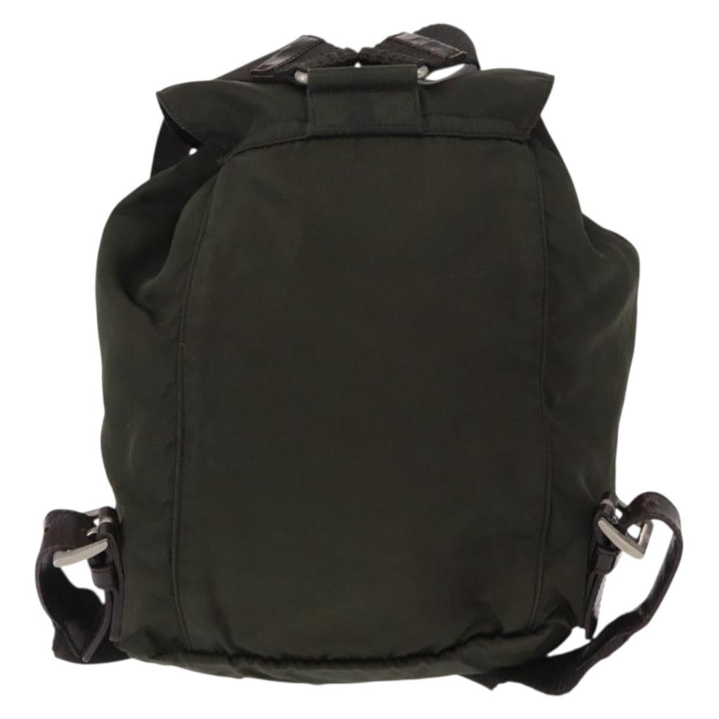 Prada Front Pocket Backpack Tessuto Khaki Nylon Backpack Bag (Pre-Owned)