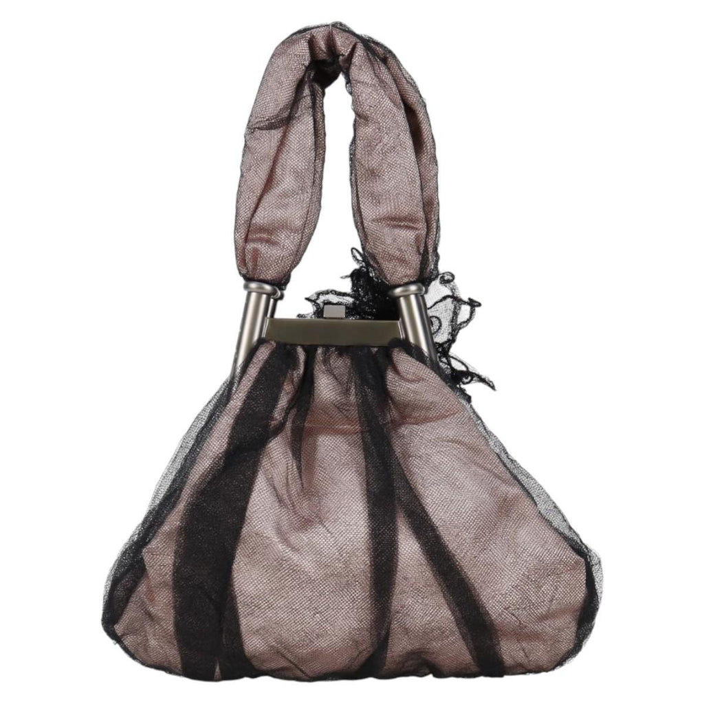 Chanel Drawstring Bucket Bag Chevron Patchwork Canvas Pink Nylon Bag (Pre-Owned)