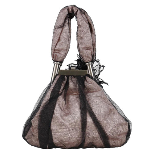 Chanel Drawstring Bucket Bag Chevron Patchwork Canvas Pink Nylon Bag (Pre-Owned)