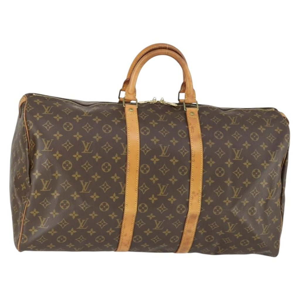 Louis Vuitton Keepall Bag Monogram Canvas Brown Canvas Travel Bag Bag (Pre-Owned)