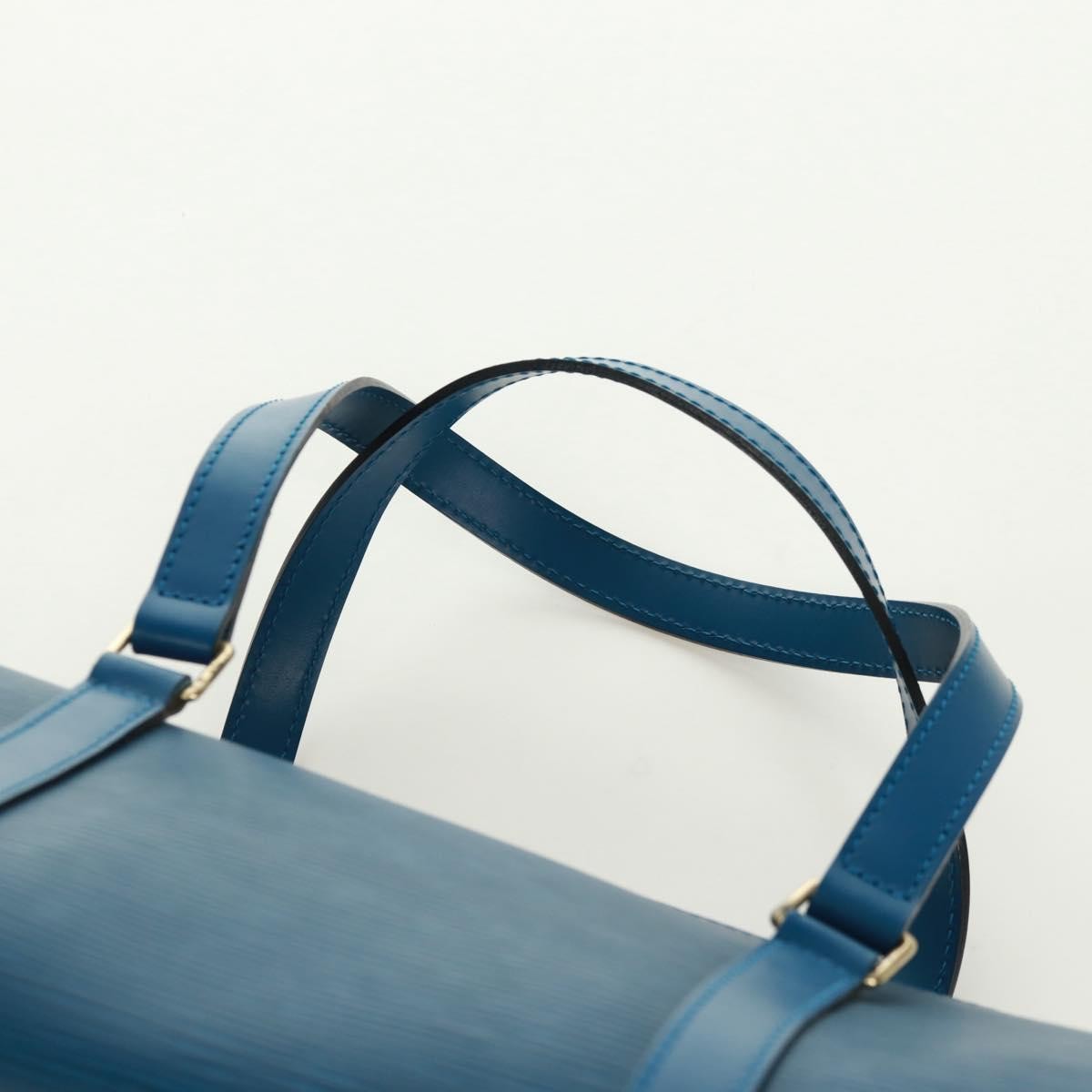 Louis Vuitton Soufflot Handbag Epi Leather Blue Leather Shoulder Bag Bag (Pre-Owned)
