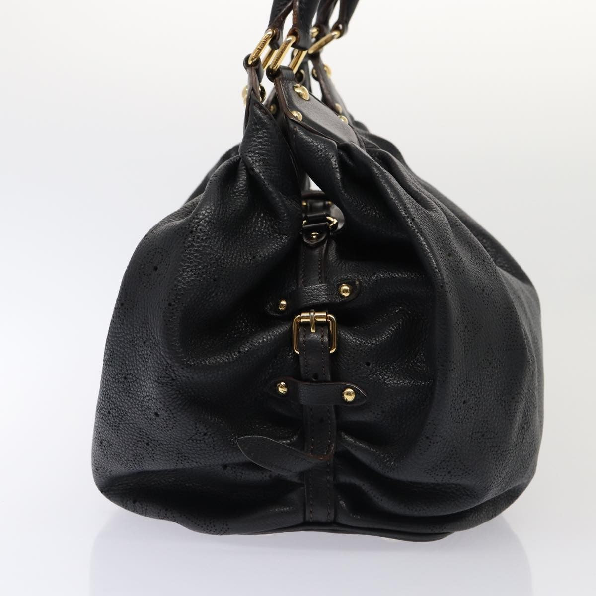 Louis Vuitton Xl Hobo Mahina Leather Black Leather Handbag (Pre-Owned)