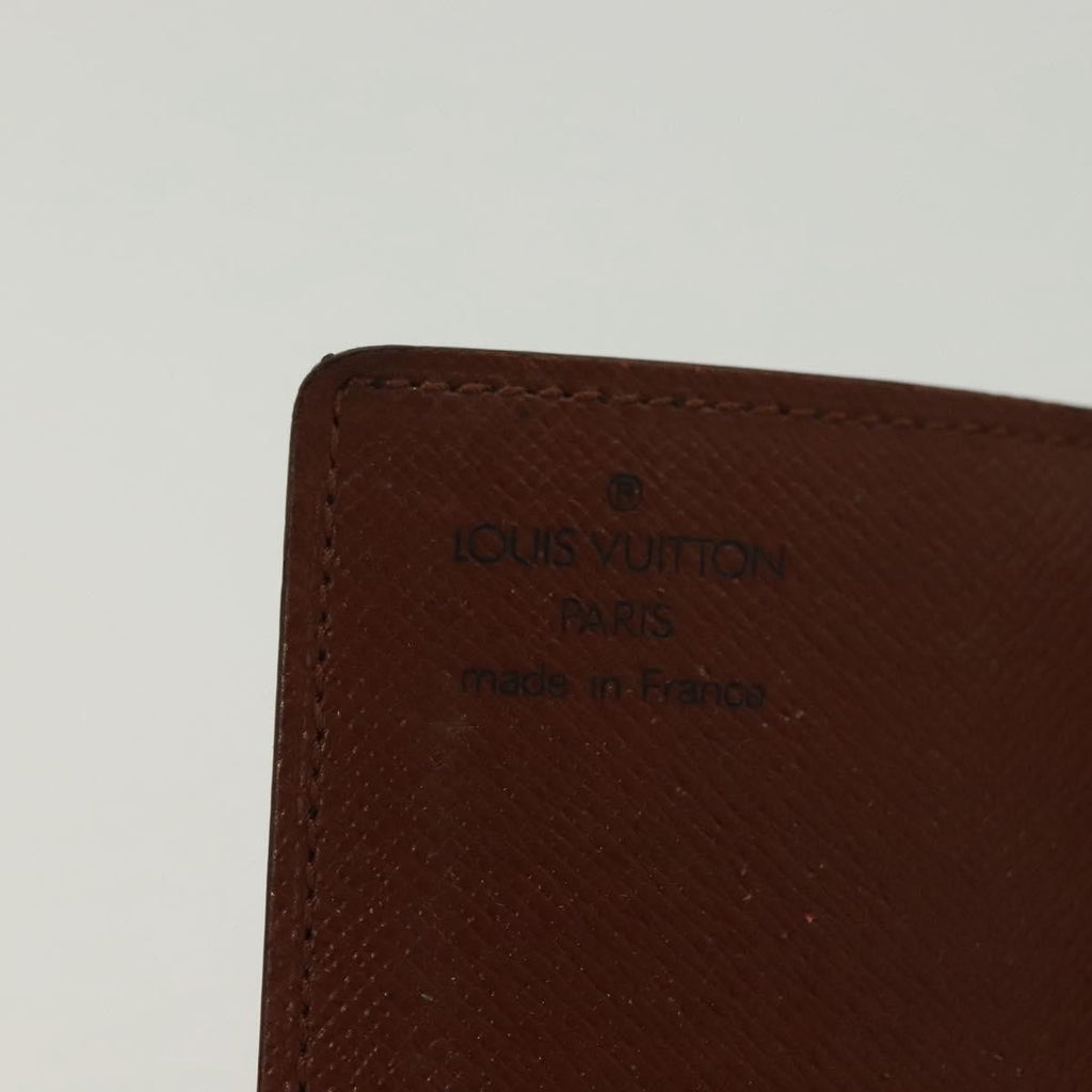 Louis Vuitton Porte Cartes Pression Card Case Monogram Canvas Brown Canvas Card Holders Accessory (Pre-Owned)