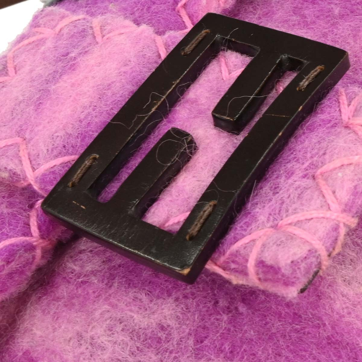 Fendi Baguette Bag Patent Purple Felt,Leather Handbag (Pre-Owned)