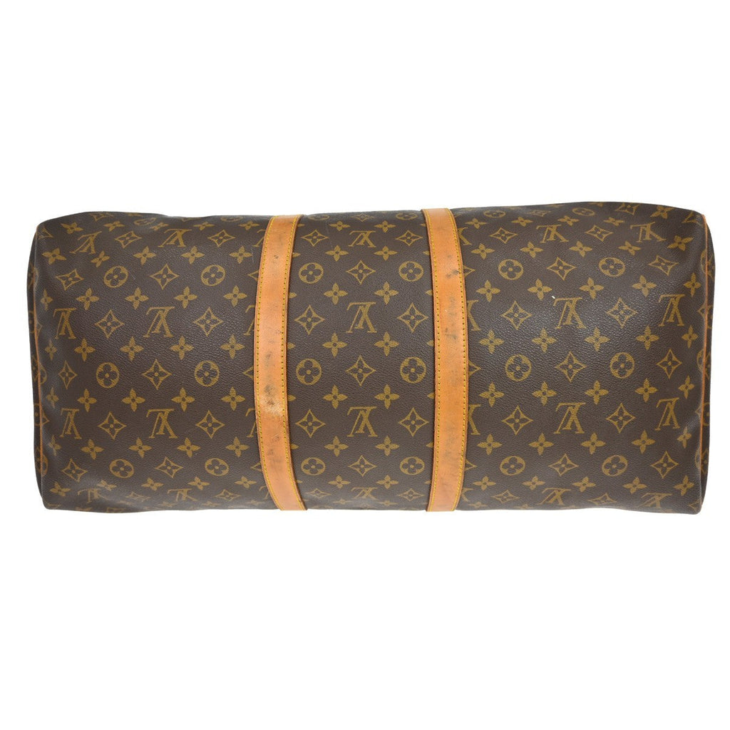 Louis Vuitton Keepall Bag Monogram Canvas Brown Canvas Travel Bag Bag (Pre-Owned)