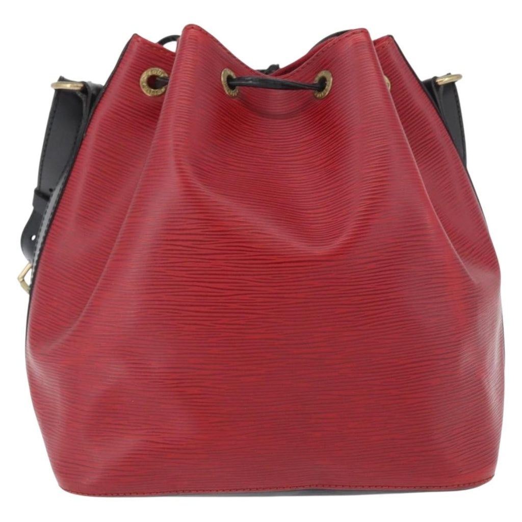 Louis Vuitton Petit Noe Handbag Epi Leather Red Leather Shoulder Bag Bag (Pre-Owned)
