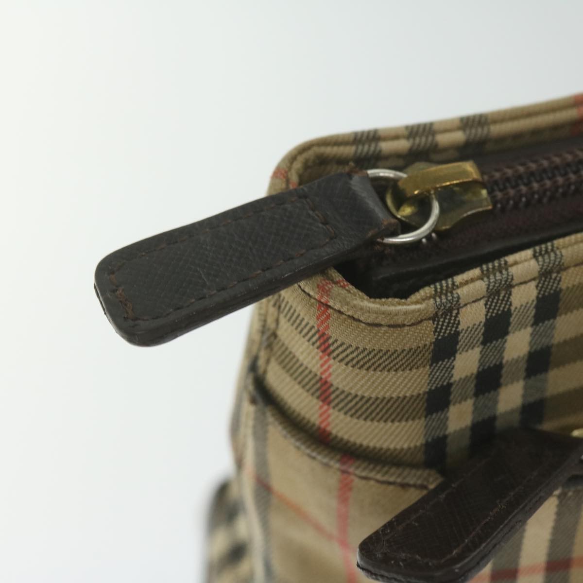Burberry Nova Check Handbag Nova Check Canvas And Leather Beige Canvas Handbag (Pre-Owned)