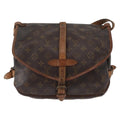 Louis Vuitton Saumur Handbag Monogram Canvas Brown Canvas Shoulder Bag Bag (Pre-Owned)
