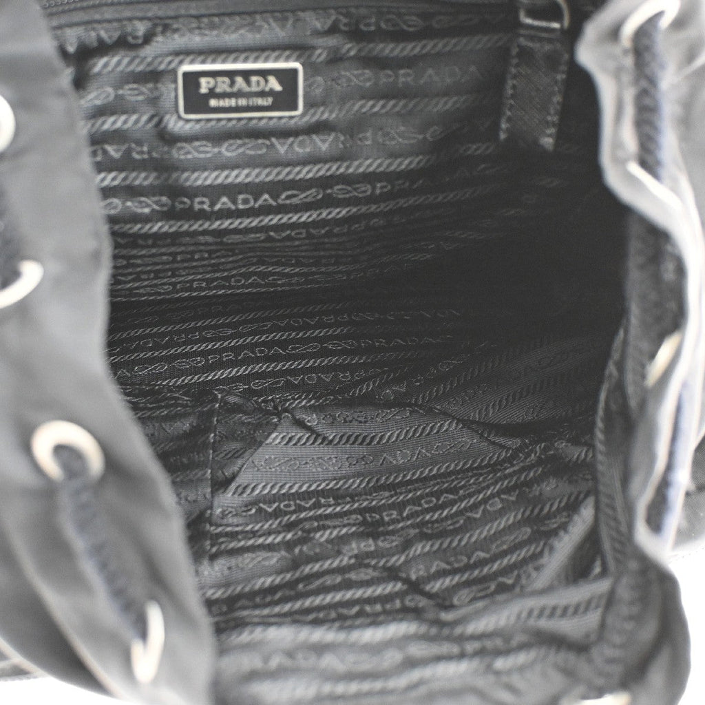 Prada Double Front Pocket Backpack Tessuto Black Nylon Backpack Bag (Pre-Owned)