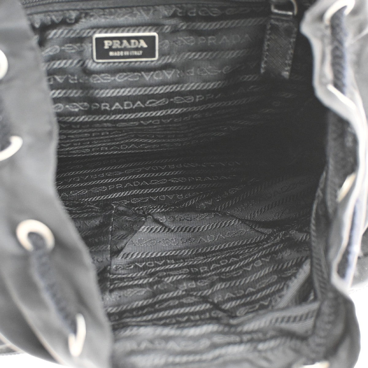 Prada Double Front Pocket Backpack Tessuto Black Nylon Backpack Bag (Pre-Owned)