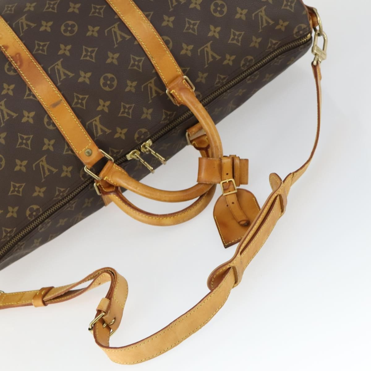 Louis Vuitton Keepall Bag Monogram Canvas Brown Canvas Travel Bag Bag (Pre-Owned)