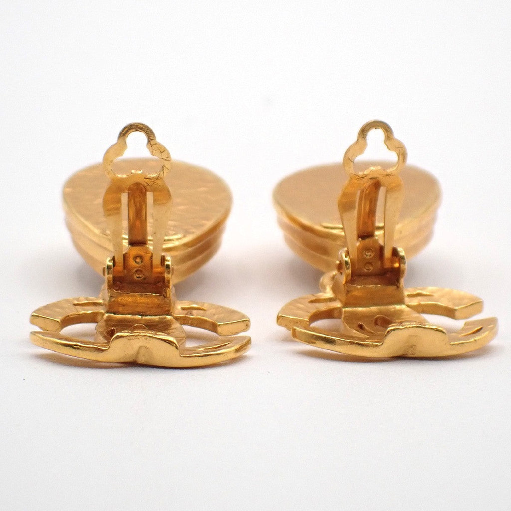 Chanel Cc Teardrop Earrings Metal With Faux Pearl Gold Gold_Plated Earrings Jewelry (Pre-Owned)