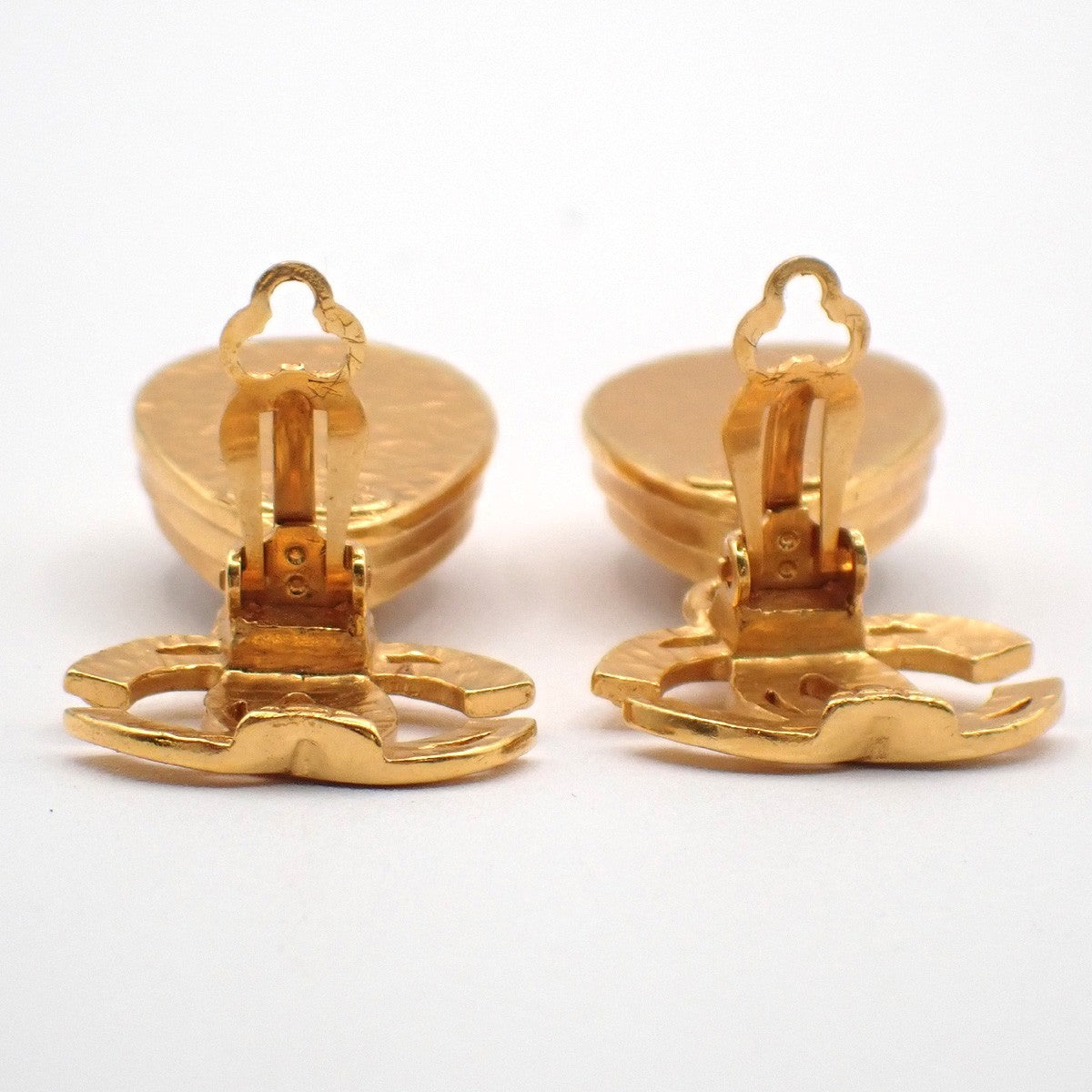 Chanel Cc Teardrop Earrings Metal With Faux Pearl Gold Gold_Plated Earrings Jewelry (Pre-Owned)