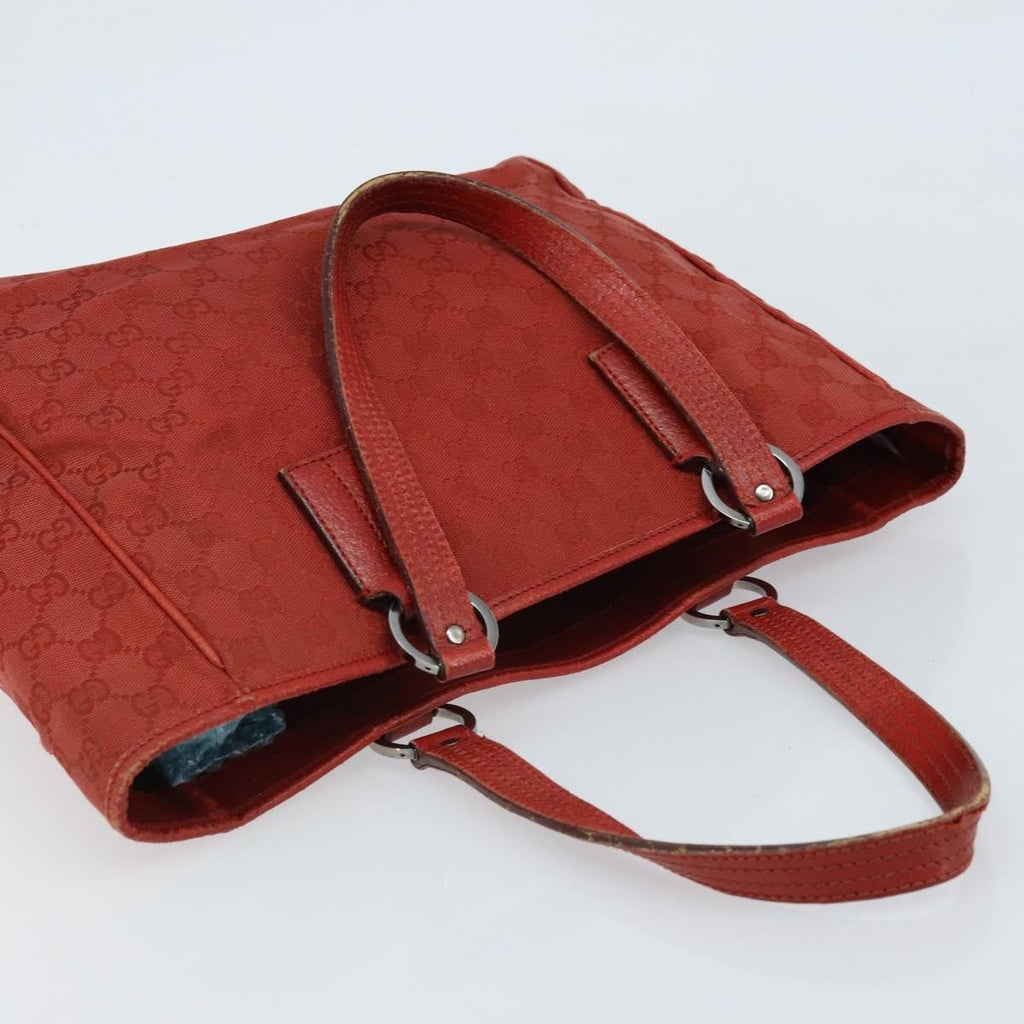 Gucci Vintage Open Tote Gg Canvas Red Canvas Tote Bag Bag (Pre-Owned)