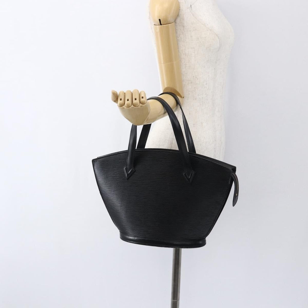 Louis Vuitton Saint Jacques Handbag Epi Leather Black Leather Handbag (Pre-Owned)