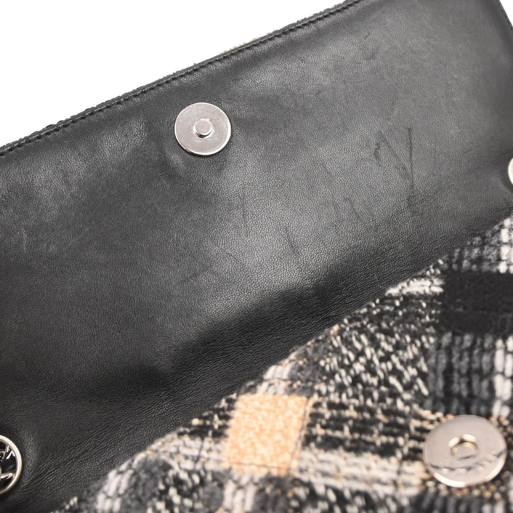 Chanel Cc Tab Flap Shoulder Bag Tweed Black Tweed Shoulder Bag Bag (Pre-Owned)