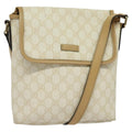 Gucci Flap Messenger Gg Coated Canvas White Canvas Shoulder Bag Bag (Pre-Owned)