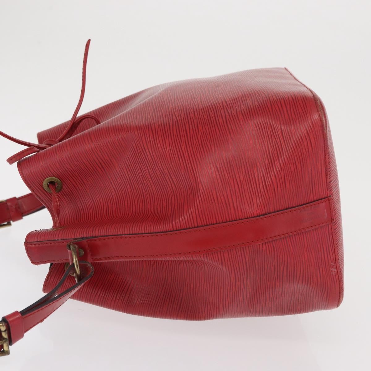 Louis Vuitton Petit Noe Handbag Epi Leather Red Leather Shoulder Bag Bag (Pre-Owned)