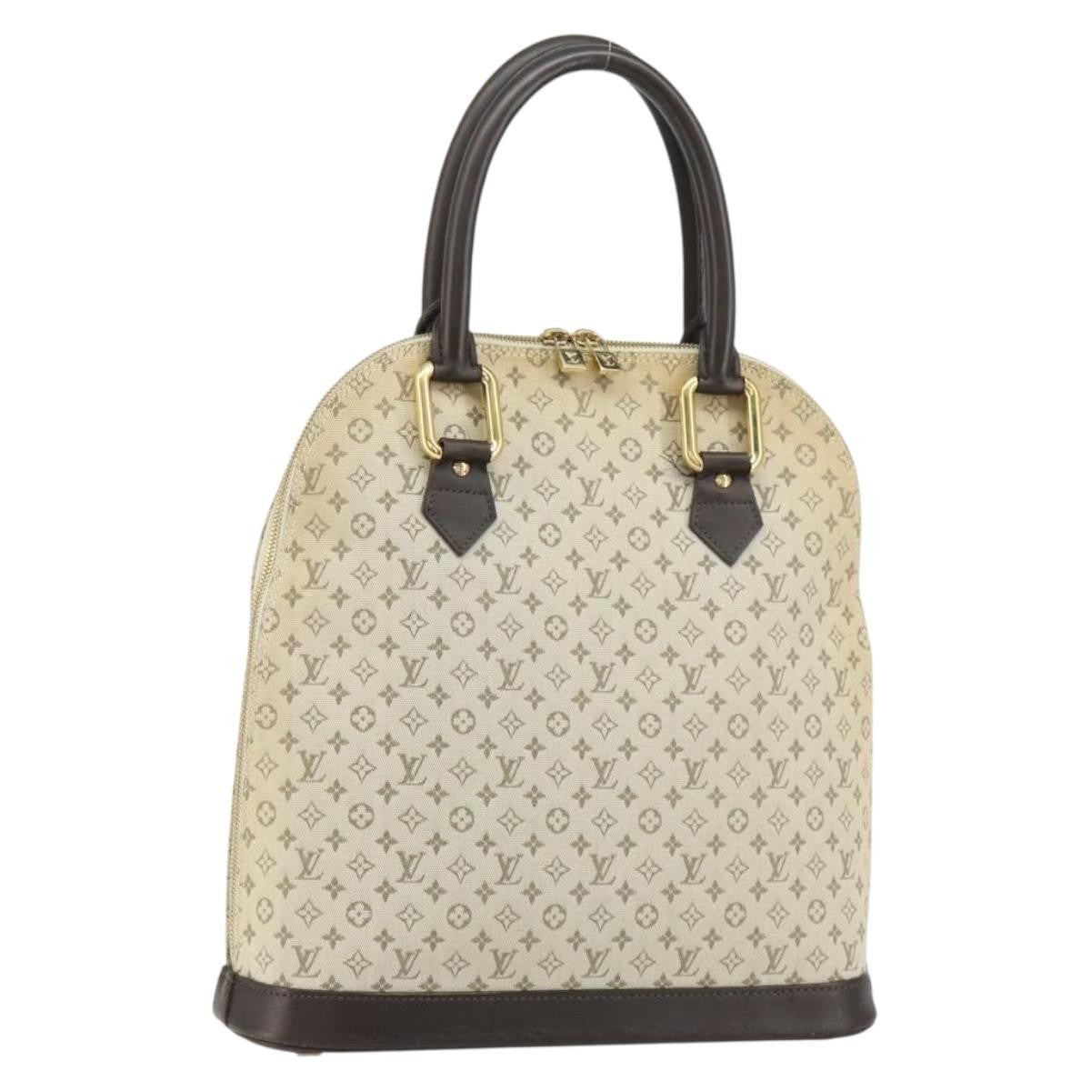 Louis Vuitton Alma Handbag Mini Lin Monogram Khaki Canvas Handbag (Pre-Owned)