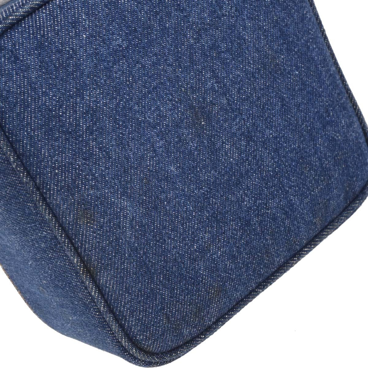 Chanel Vintage Cc Vanity Case Denim Blue Denim_Jeans Handbag (Pre-Owned)