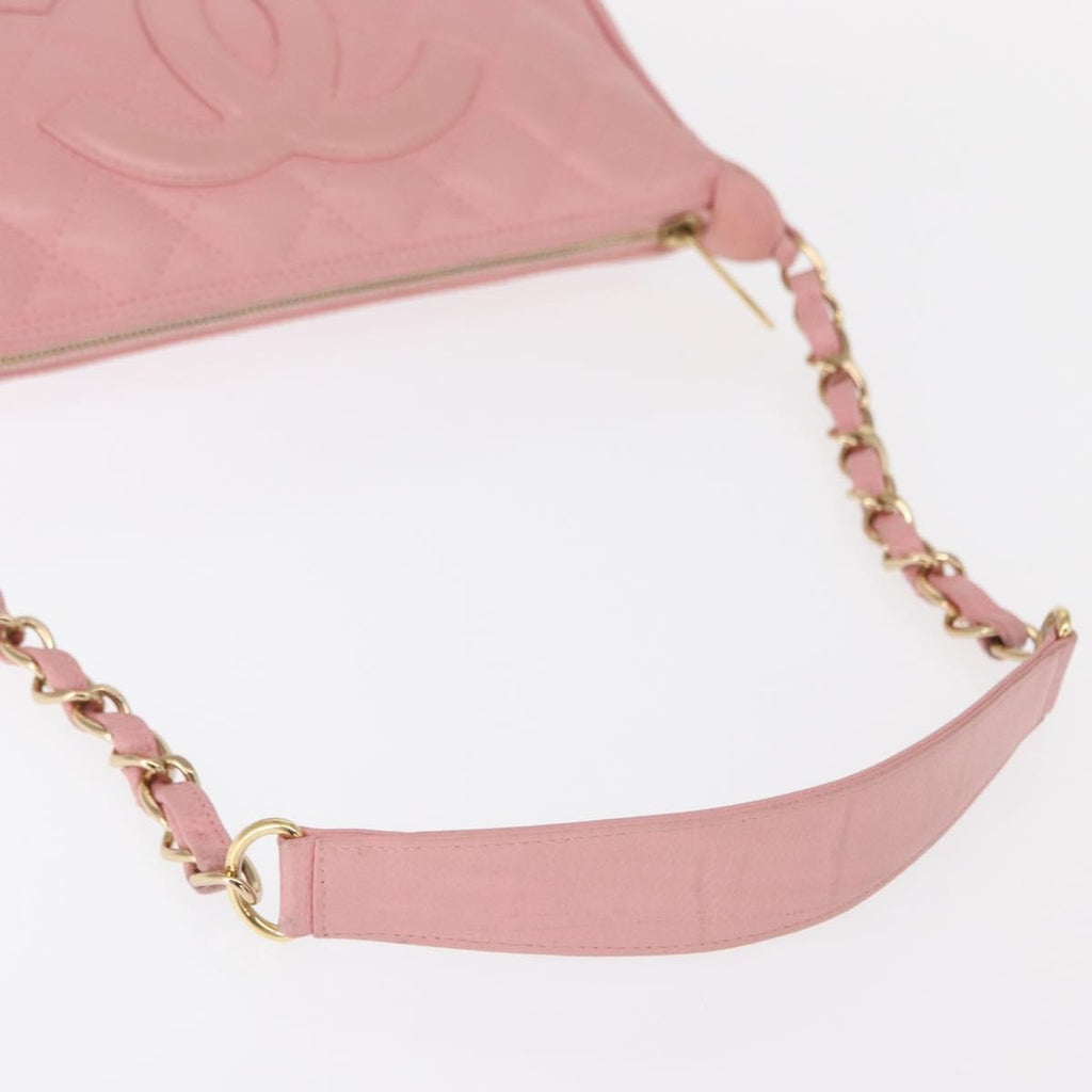 Chanel Timeless Cc Chain Shoulder Bag Quilted Caviar Pink Leather Shoulder Bag Bag (Pre-Owned)